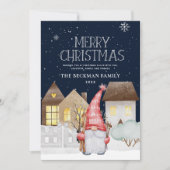 かわいい格言冬の雪メリークリスマスホリデーカード シーズンカード (正面)