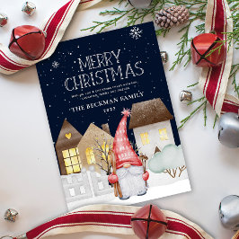 かわいい格言冬の雪メリークリスマスホリデーカード シーズンカード