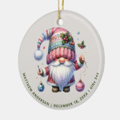 かわいい格言初めてのクリスマス新生児写真 セラミックオーナメント (左)