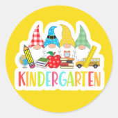 かわいい格言学校の幼稚園バスグローブブック ラウンドシール (正面)