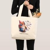 かわいい格言庭園愛好家 ラージトートバッグ (正面(商品))