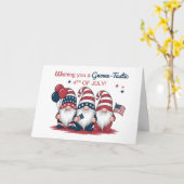 かわいい格言愛国的7月4日 カード (黄色い花)