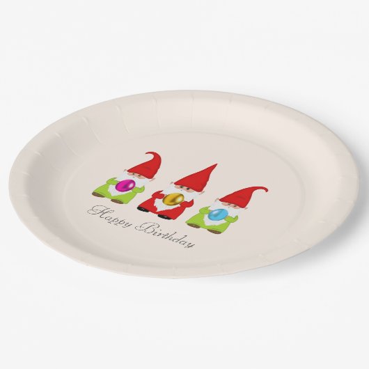 かわいい格言数々の&色のイースターエッグ誕生日 ペーパープレート (アングル)