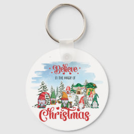 かわいい格言祝のクリスマスホリデー キーホルダー