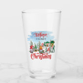 かわいい格言祝のクリスマスホリデー タンブラーグラス (正面)