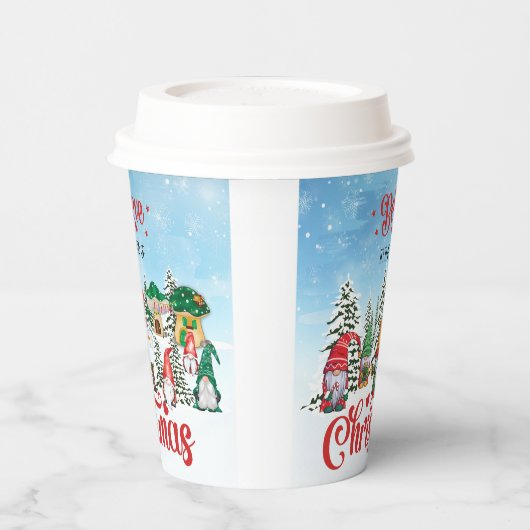 かわいい格言祝のクリスマスホリデー 紙コップ (左)