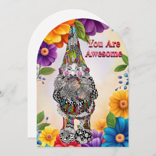 かわいい格言素晴らしグリーティングカード 招待状 (正面/裏面)