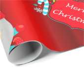 かわいい格言赤いクリスマス ラッピングペーパー (ロールコーナー)