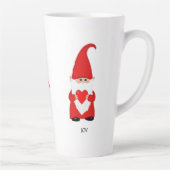 かわいい格言赤にハート カフェラテマグ (右)