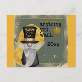 かわいい格言金ゴールドハッピーニューイヤー2025 ポストカード