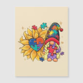 かわいい格言、ひまわり&ハート自閉症意識 (正面)