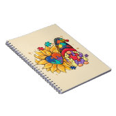 かわいい格言、ひまわり&ハート自閉症意識 ノートブック (右側)