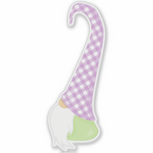 かわいい格言、小さな格言、ガーデン格言、帽子、ひげ シール (正面)