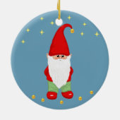 かわいい格言、星、スカイブルーの金ゴールド紙吹雪 セラミックオーナメント (裏面)