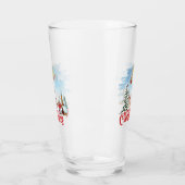 かわいい格言、雪だるま祝のクリスマスホリデー タンブラーグラス (左)