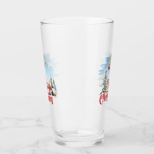 かわいい格言、雪だるま祝のクリスマスホリデー タンブラーグラス (左)