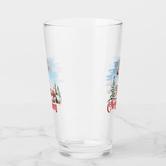 かわいい格言、雪だるま祝のクリスマスホリデー タンブラーグラス (右)