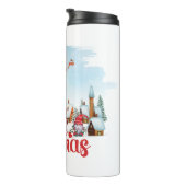 かわいい格言、雪だるま祝のクリスマスホリデー タンブラー (回転右)