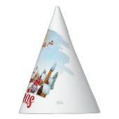 かわいい格言、雪だるま祝のクリスマスホリデー パーティーハット (右)