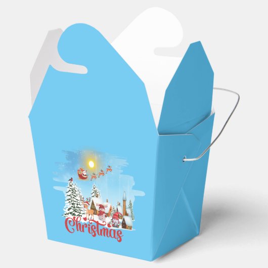 かわいい格言、雪だるま祝のクリスマスホリデー フェイバーボックス (オープン)