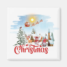 かわいい格言、雪だるま祝のクリスマスホリデー マグネット