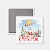 かわいい格言、雪だるま祝のクリスマスホリデー マグネット (正面/裏面)
