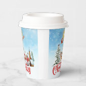 かわいい格言、雪だるま祝のクリスマスホリデー 紙コップ (右)