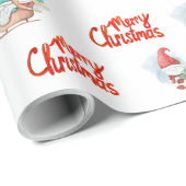 かわいい格言、鹿と雪だるま ラッピングペーパー (ロールコーナー)