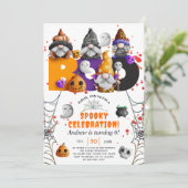かわいい格言BOOハロウィーン子供の誕生日 招待状 (スタンド正面)