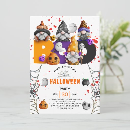 かわいい格言BOOハロウィーン 招待状 (スタンド正面)