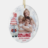 かわいい格言FOR THE HOLIDAYS写真パーソナライズされた セラミックオーナメント (右)