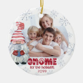 かわいい格言FOR THE HOLIDAYS写真パーソナライズされた セラミックオーナメント (正面)