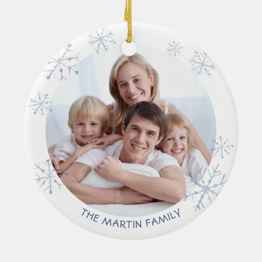かわいい格言FOR THE HOLIDAYS写真パーソナライズされた セラミックオーナメント (裏面)
