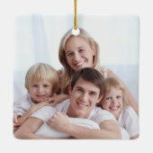 かわいい格言FOR THE HOLIDAYS家族の写真 セラミックオーナメント (裏面)