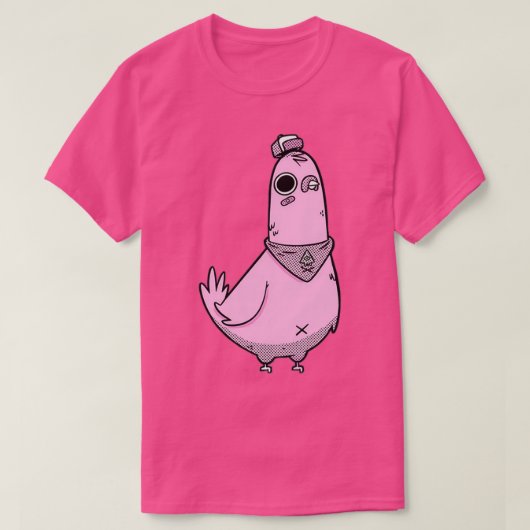 かわいい格闘鳩 Tシャツ (デザイン正面)