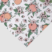 かわいい桃と桃の花の花柄 薄葉紙 (詳細)