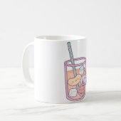 かわいい桃と紅茶 コーヒーマグカップ (正面左)
