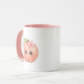 かわいい桃のコーヒーマグカップ マグカップ (正面左)