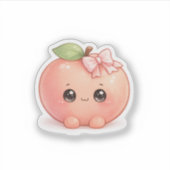 かわいい桃のステッカー シール (正面)