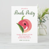 かわいい桃のフルーツ桃パーティー 招待状 (スタンド正面)