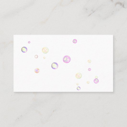 かわいい桃のマンガのメイドハウスクリーニングサービス 名刺 (裏面)