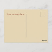 かわいい桃のメッセージを追加 ポストカード (裏面)