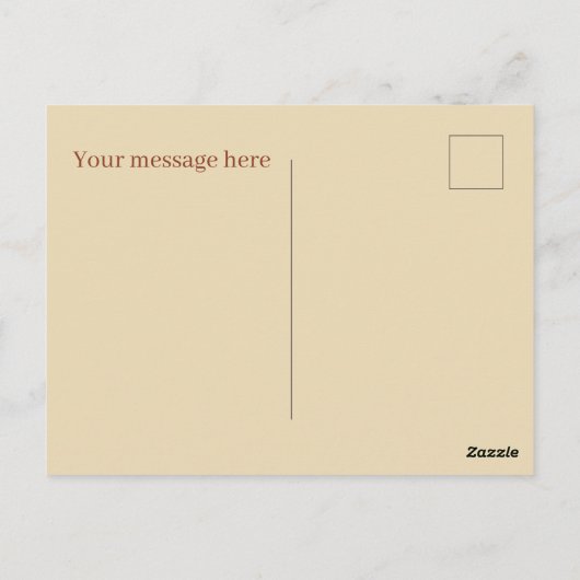 かわいい桃のメッセージを追加 ポストカード (裏面)