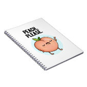 かわいい桃のユーモア ノートブック (右側)