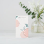 かわいい桃の抽象芸術はっきりしたイヤリング 名刺 (スタンド正面)