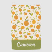 かわいい桃の果実 ゴルフタオル (正面)