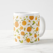 かわいい桃の果実 ジャンボコーヒーマグカップ (正面右)
