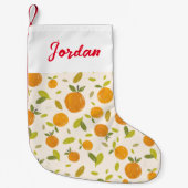 かわいい桃の果実 スモールクリスマスストッキング (正面)