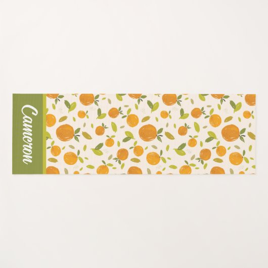 かわいい桃の果実 ヨガマット (正面(横))