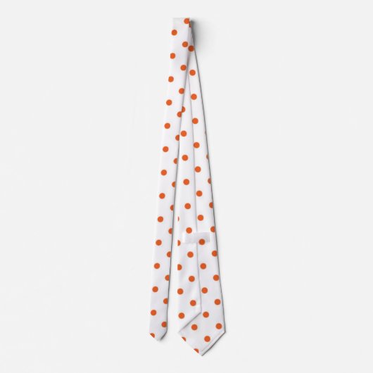 かわいい桃の水玉模様柄 ネクタイ (裏面)